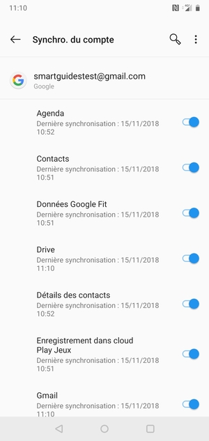 Assurez-vous que Contacts est sélectionné