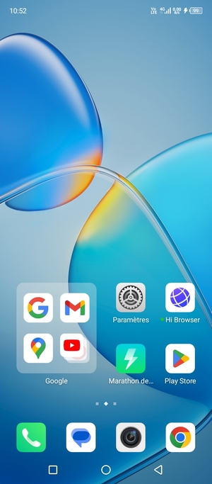Sélectionnez le bouton Applications récentes