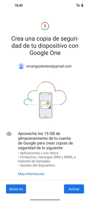 Seleccione Activar