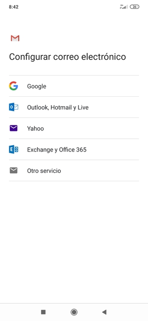 Seleccione Exchange y Office 365