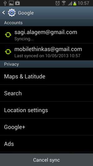 Your information will be synchronised