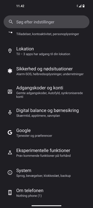 Scroll til og vælg System