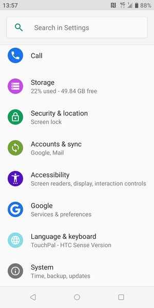 Scroll to and select System