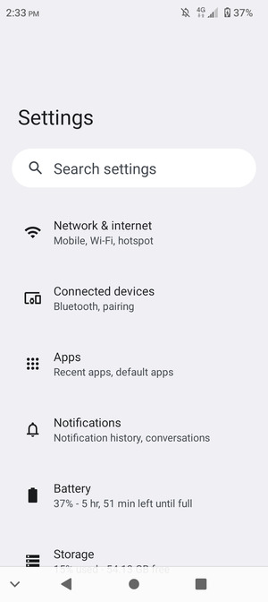 Select Network & internet