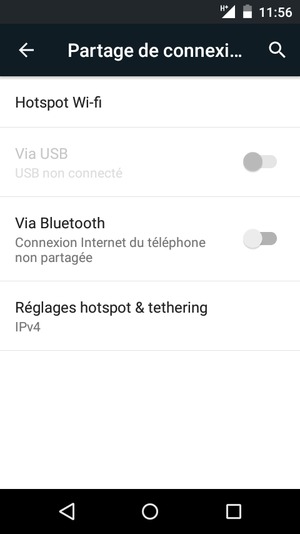 Sélectionnez Hotspot Wi-fi