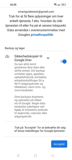 Vælg Acceptér