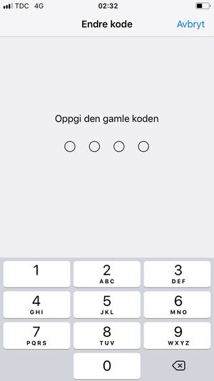 Skriv inn ditt gamle passord