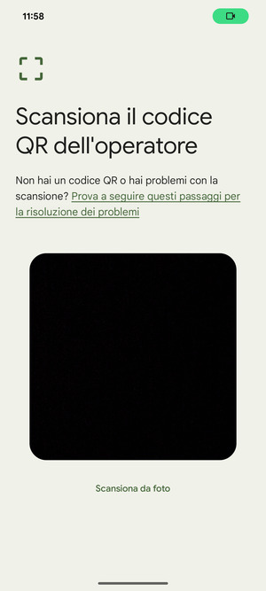Scansiona il codice QR