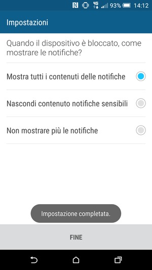 Seleziona FINE