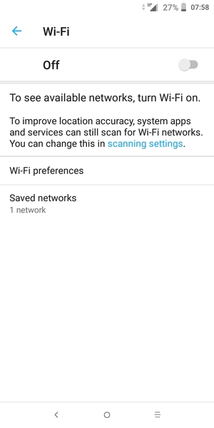 Turn Wi-Fi on