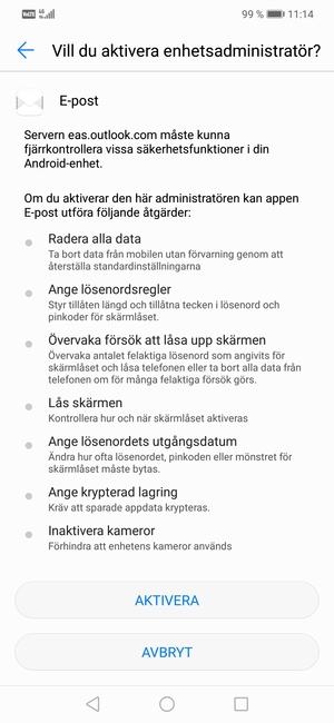 Välj AKTIVERA