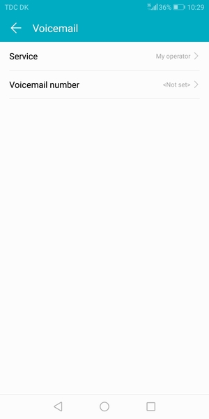 Select Voicemail number