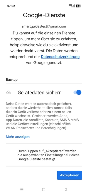 Wählen Sie Akzeptieren