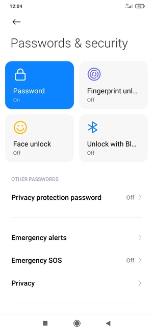Your phone is now secure with a screen lock