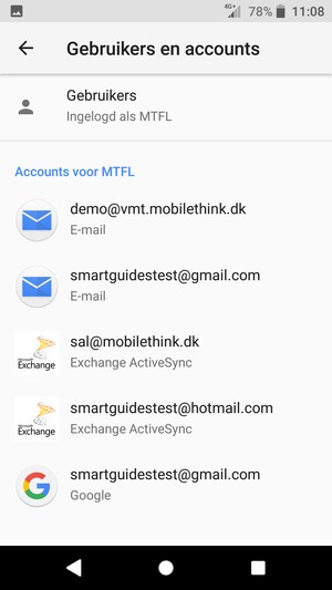 Selecteer uw Google-account
