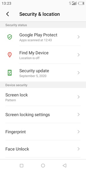 Your phone is now secure with a screen lock
