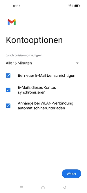Wählen Sie Weiter