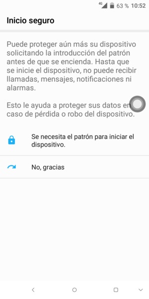 Seleccione la opción deseada
