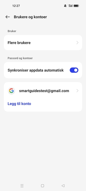 Velg din Google-konto