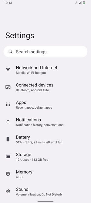 Select Network and Internet