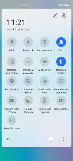 Régler la luminosité au niveau souhaité