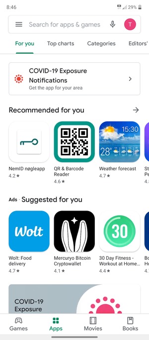 Select the Search bar