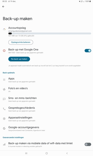 Selecteer Accountopslag