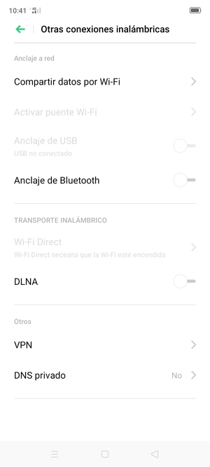 Seleccione Compartir datos por Wi-Fi
