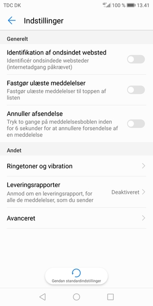 Vælg Avanceret