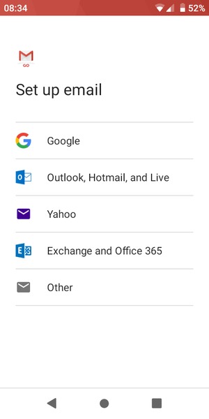 Select Outlook, Hotmail, and Live