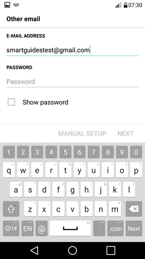 Enter your Gmail address and select Next