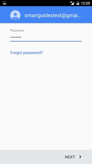 Enter your Password and select NEXT
