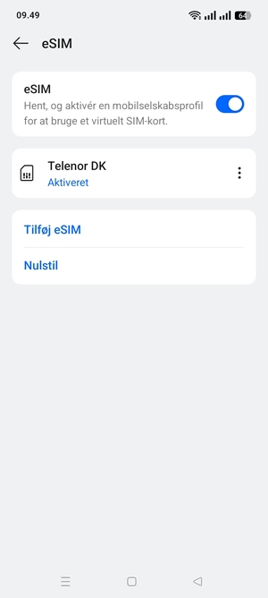 Dit eSIM er nu aktiveret