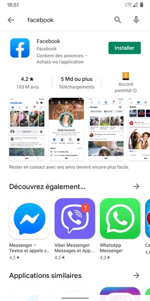 Sélectionnez l'appli