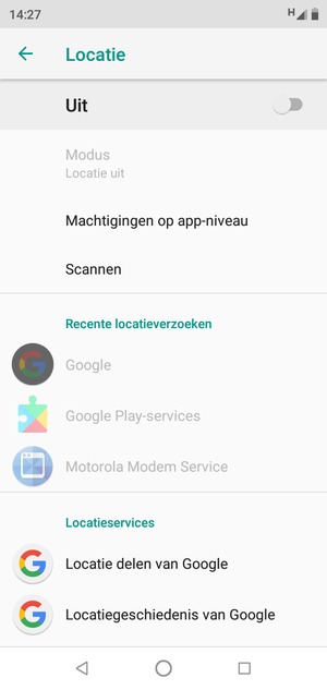 Schakel Locatie uit