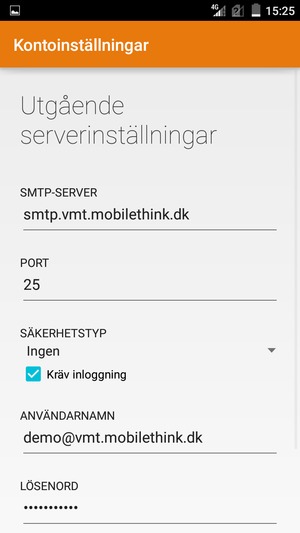 Ange utgående serveradress
