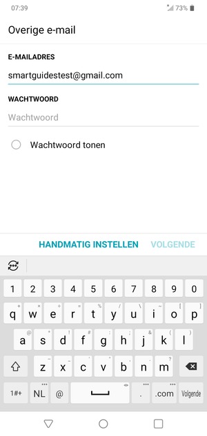 Voer uw Gmail adres in en selecteer Volgende