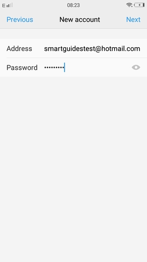 Enter your Email address and Password and select Next