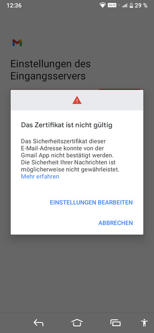 Wählen Sie EINSTELLUNGEN BEARBEITEN