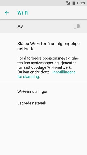 Slå på Wi-Fi