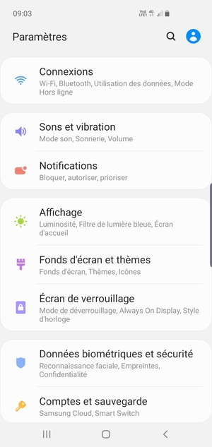 Sélectionnez Connexions