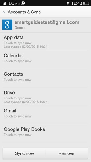 Select Sync now