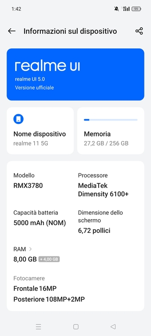 Seleziona realme UI