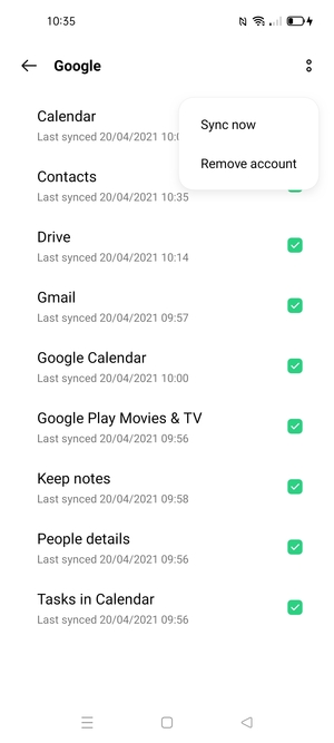 Select Sync now