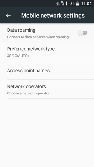 Select Access point names