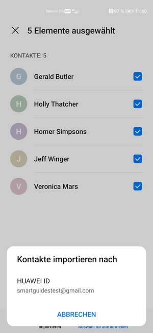 Wählen Sie Huawei ID