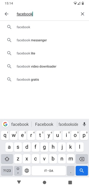 Inserisci il nome dell'app e seleziona Ricerca