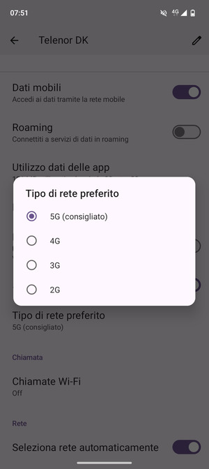 Seleziona la tua opzione preferita