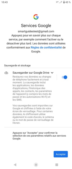 Sélectionnez Accepter