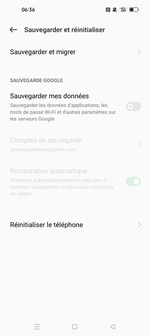 Activer le Sauvegarder mes données